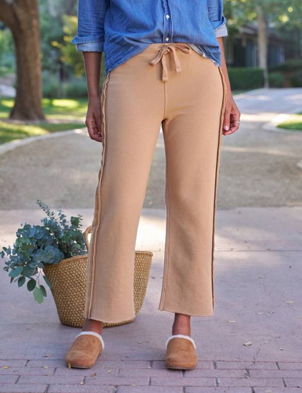 Frank & Eileen Bella Italian Sweatpant in Camel XS NWT Athleisure Quiet Luxury
